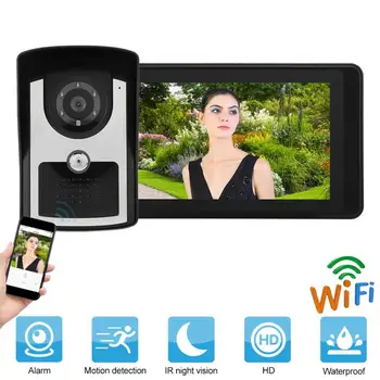 

7" LCD Wired Video Door Phone Intercom Doorbell APP Remote Control Unlocking Video Recording smart doorbell