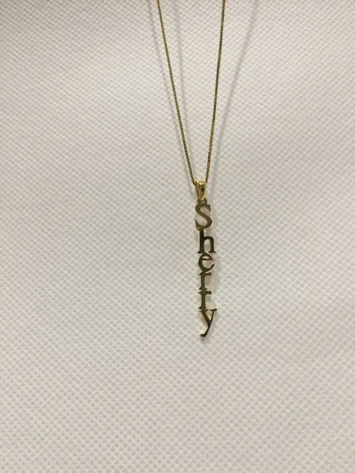

Name necklace,Vertical style necklace