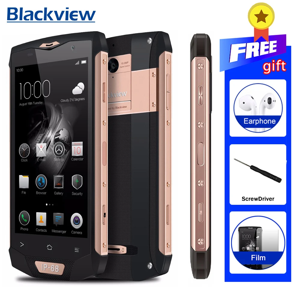 Blackview BV8000 Pro Прочный смартфон 6 ГБ + 64 Восьмиядерный мобильный телефон IP68