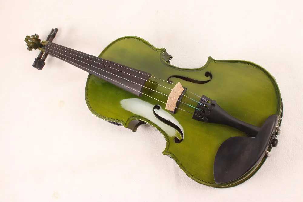 

4-String 4/4 New Electric Acoustic Violin dark green color #1-2541#