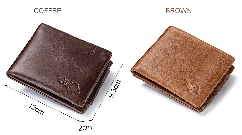 KAVIS гравировка Trifold натуральная кожа мужской кошелек портмоне мужской кошелек на молнии портмоне портфель держатель для карт Мода