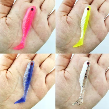

24pcs/bag 60cm/2.8g fishing soft lure 3D eyes lure fishing lure soft baits soft bait for fishing pesca