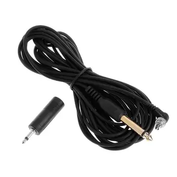 

PC Sync Cable 3.5mm 6.35mm Plug to Male Flash Cord Light Trigger Studio Photography 5m