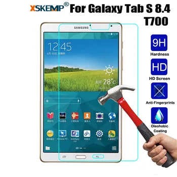 

XSKEMP 9H Real Tempered Glass For Samsung Galaxy Tab S 8.4 T700 T705 Anti-Shatter Clear Tablet Screen Protector Protective Film