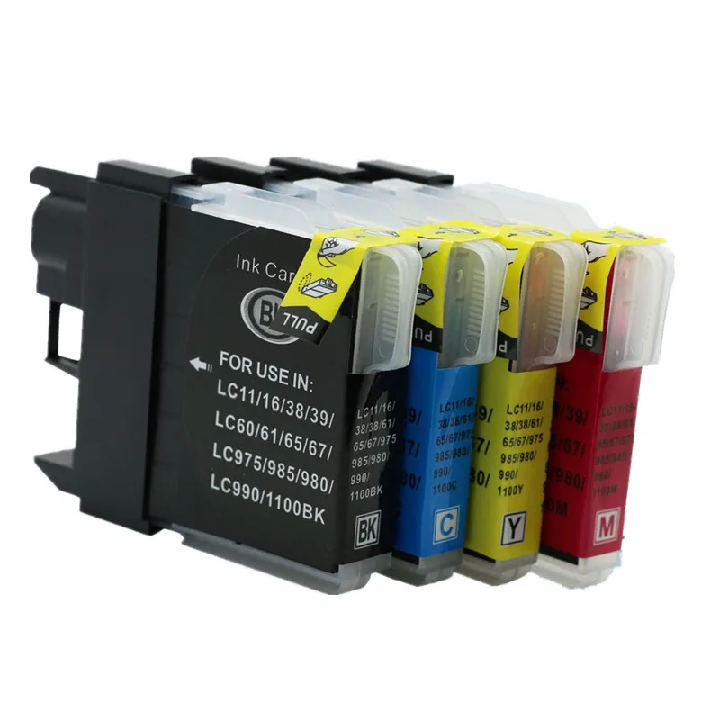 

4 x LC67 LC980 LC990 LC1100 Ink Cartridges For Brother MFC 675CD 675CDW 695CDN 695CDWN J700D J700DW 735CD 735CDN Inkjet Printer