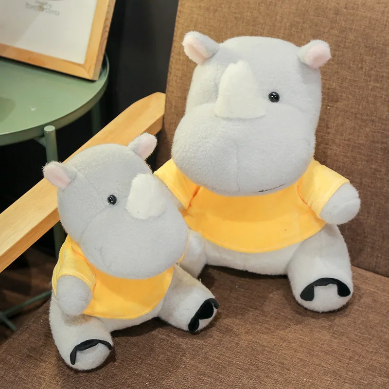 

High Quality Stuffed Animals Plush Rhinoceros Doll Soft Plush Toy For Children