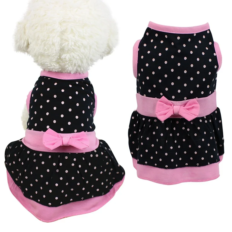sourcing map Falda con Lazo de Flores para Mascota Perro Gato Ropa Princesa de Verano