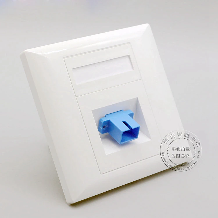 Wall Plate Single Port Socket SC Optical Fiber Outlet Panel Faceplate