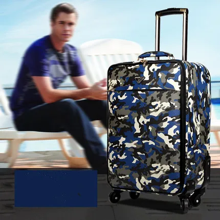 

Military Camouflage Rod Box Men's Suitcase Universal Wheel Women's Suitcase Soft Luggage Code Box Boarding Box CD50