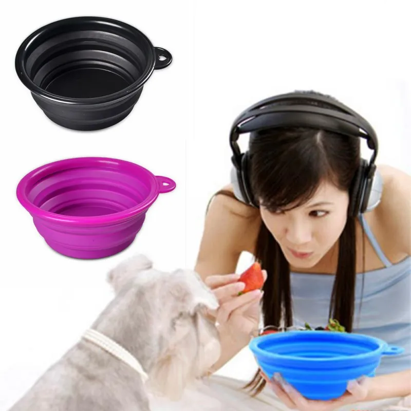 Pet Outdoor Travel Bowl Portable Foldable Collapsible Pet Cat Dog Food