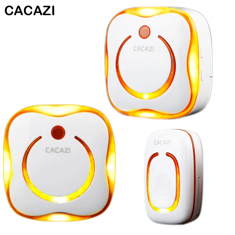 CACAZI doorbell 280M remote control waterproof Wireless Door bell US EU Plug door chimes 1 Transmitter