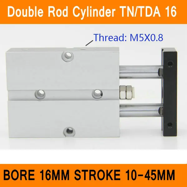 

TN16 TDA Twin Spindle Air Cylinder Bore 16mm Stroke 10-45mm Dual Action Air Pneumatic Cylinders Double Action Pneumatic Parts
