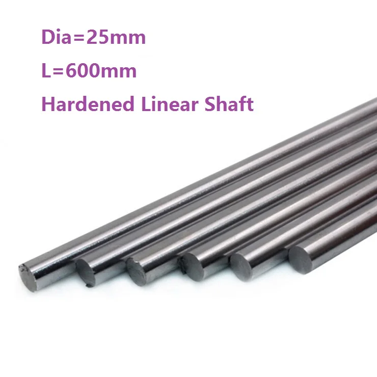 

4pcs/lot Dia 25mm shaft 600mm long Chromed plated linear shaft hardened shaft rod bar rail guide for 3d printer cnc parts
