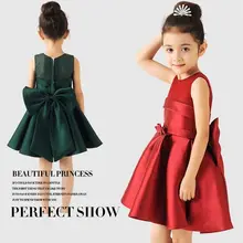 Новое поступление, платье принцессы с цветочным узором и бантом для девочек, платье для выступлений, вечерние платья для девочек, 971