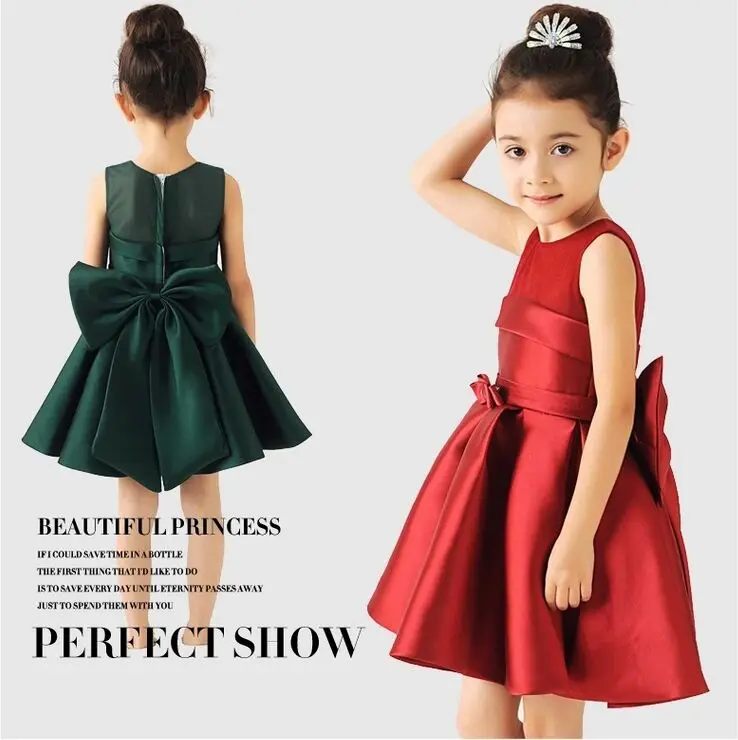 

New Arrival Princess Style Bowknot Flower Girl Dress/Performance Dress/Girl Party Dress 971