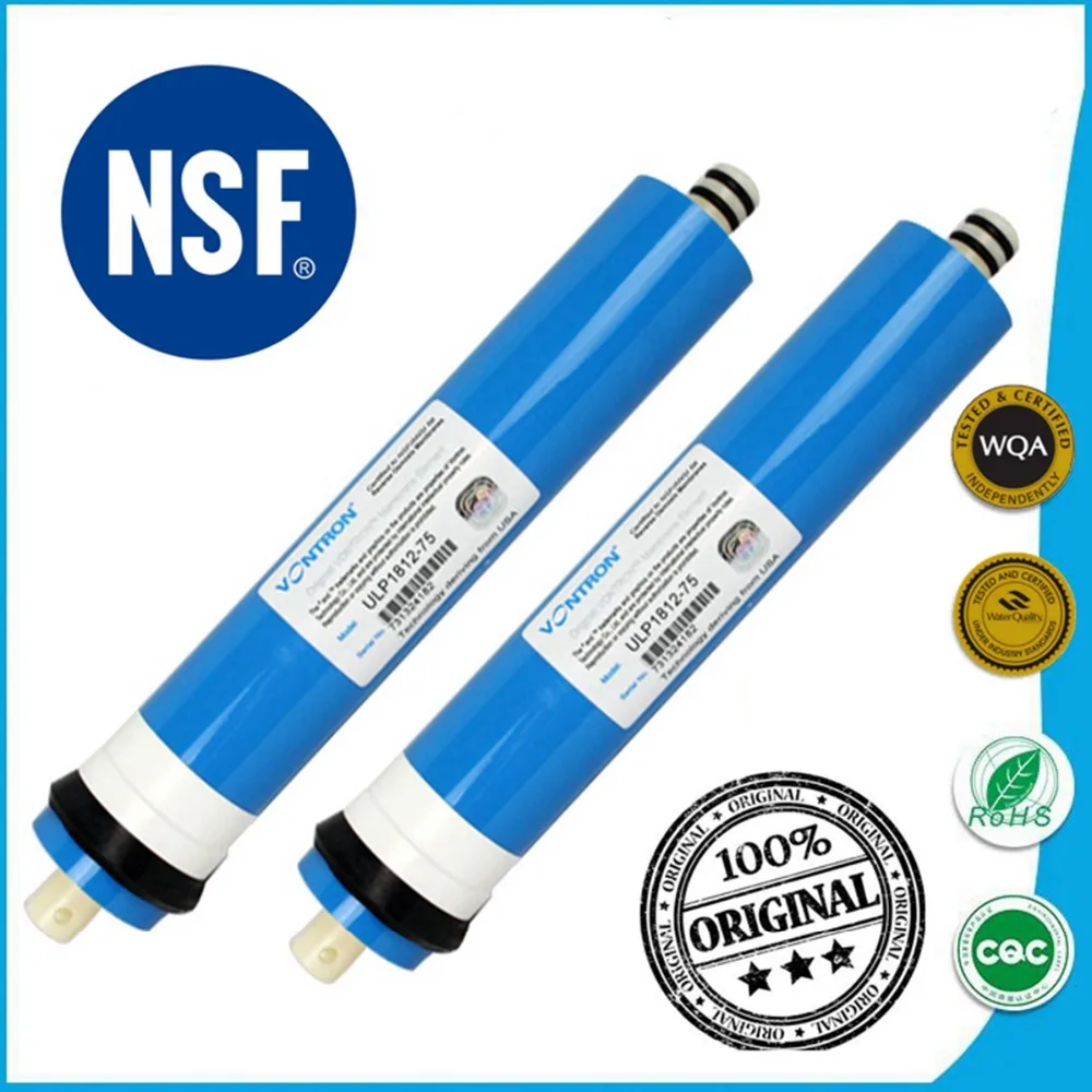 

50 75 100 GPD Reverse Osmosis RO Membrane Certified to NSF / ANSI 58 / WQA For 5 Stage Water Filter Purifier Treatment