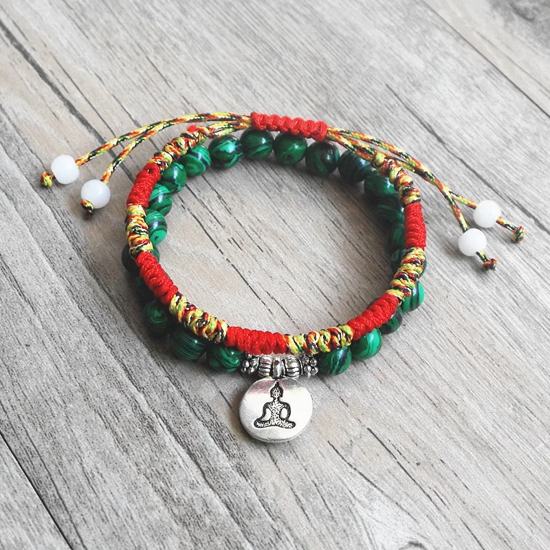 Женский и мужской браслет из малачита бусин 2 шт./компл.|strand bracelets|mala braceletbracelet lucky |