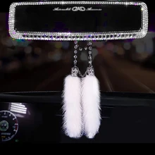 Car-Accessories Decoration Rhinestones Crystal Rear-View-Mirror Diamond Auto-Interior-Rear-View