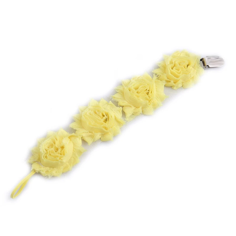 1 шт. для малышей потрепанная Соска-пустышка с розами, держатель для прорезывания зубов# 330XY - Цвет: Y
