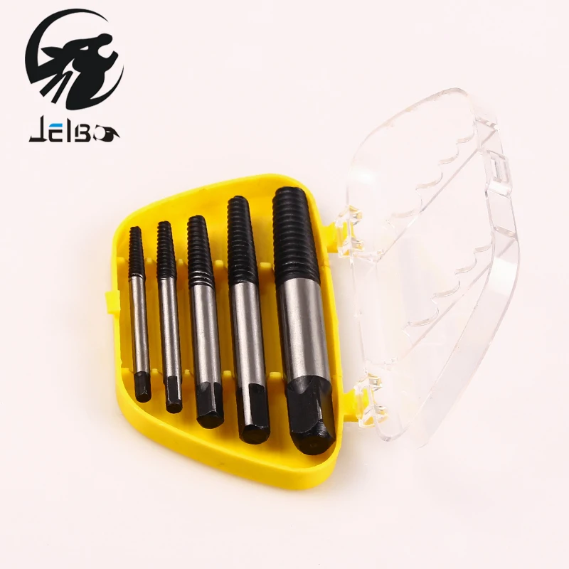 Jelbo Screw Extractor 5PCS/Set Drill Extractor Tools Screw Broken Wire