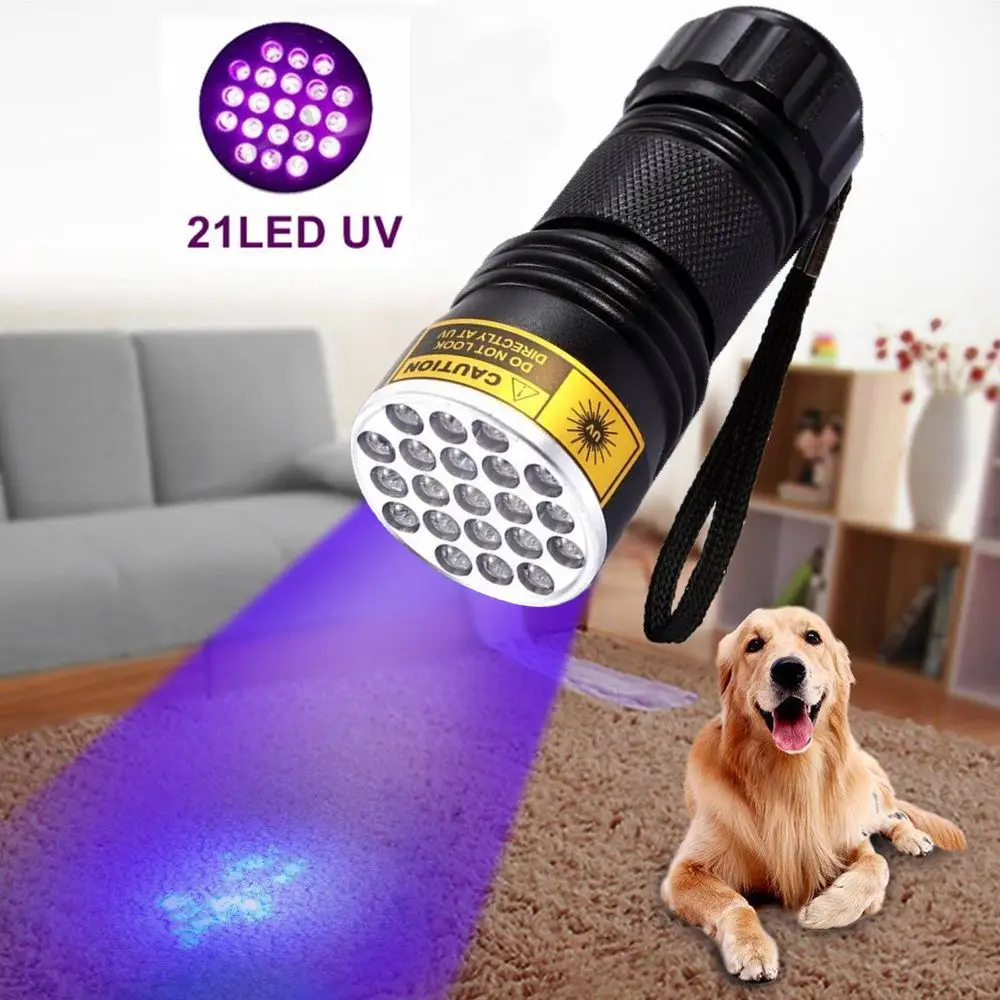 ALONEFIRE 21 LED UV Light Flashlight 395nm torch UV adhesive curing