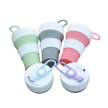

Collapsible Coffee Cups Food Grade 450ML Travel Silicone Portable Tea Cup for Outdoors BPA FREE Folding Office Water Mugs