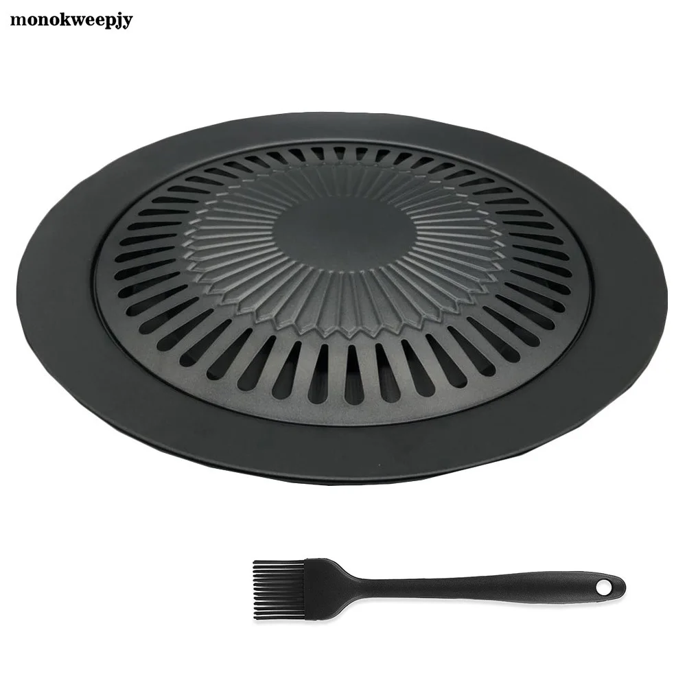 Indoor Smokeless Stovetop Grill Barbecue Grill Pan with Coated Non