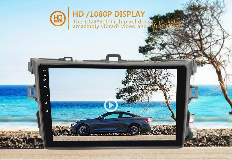Excellent KiriNavi 2 din 9" Touch Screen 32G ROM Android Car Radio For Toyota Corolla 2006-2011 Multimedia GPS Navigation Player audio MP3 6