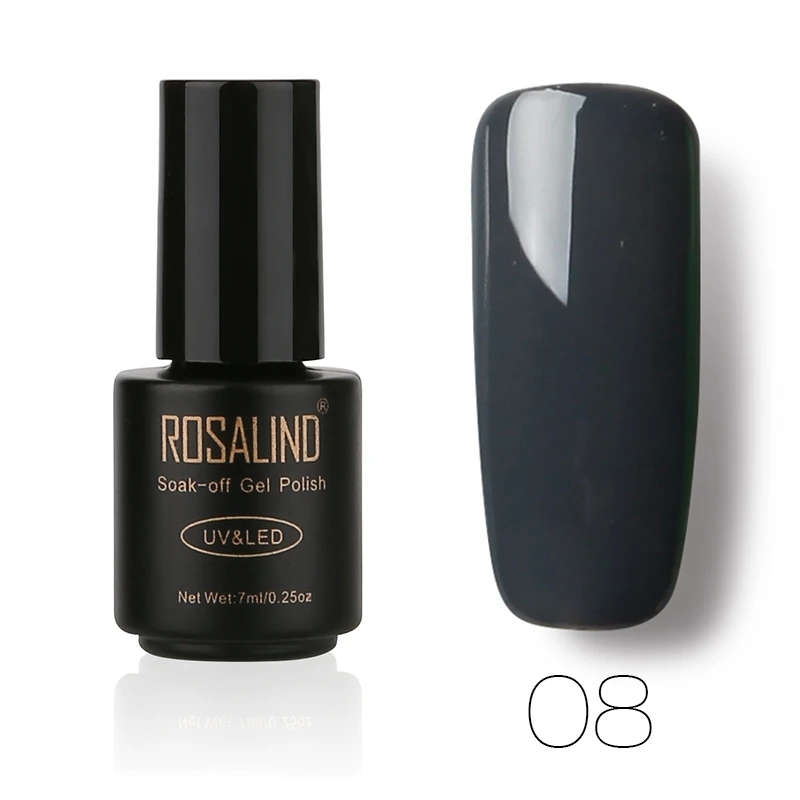 Rosalind 7 мл мерцающий Блестящий брендовый Гель-лак для ногтей, долговечный УФ светодиодный Гель-лак для ногтей, инструменты для дизайна ногтей - Цвет: 8