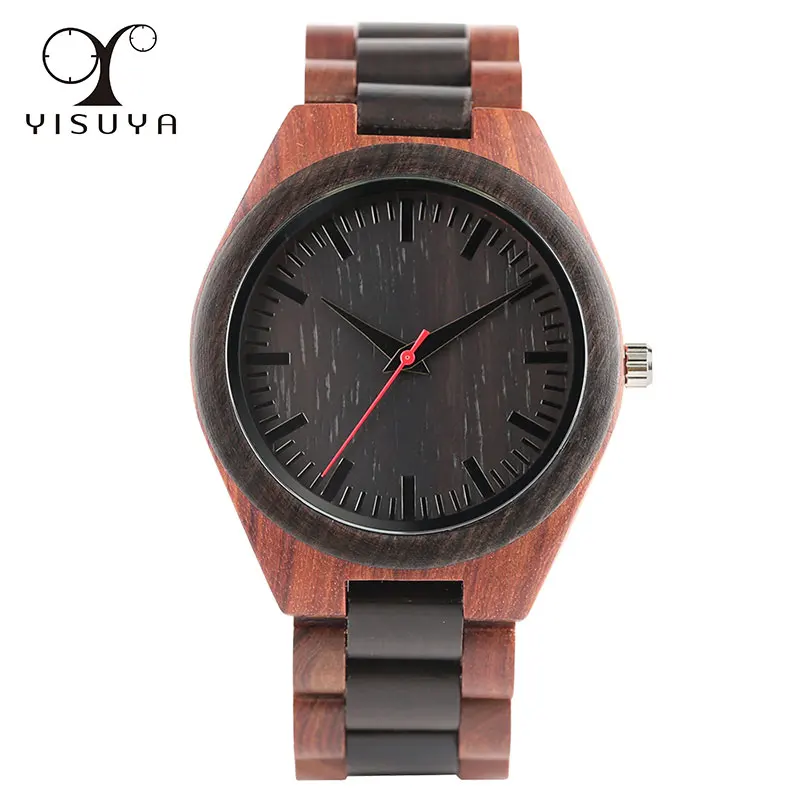 

Solid Wooden Wristwatch Bracelet Clasp Steampunk Quartz Movement Analog Simple Handmade Nature Watches Clock Luxury Gift