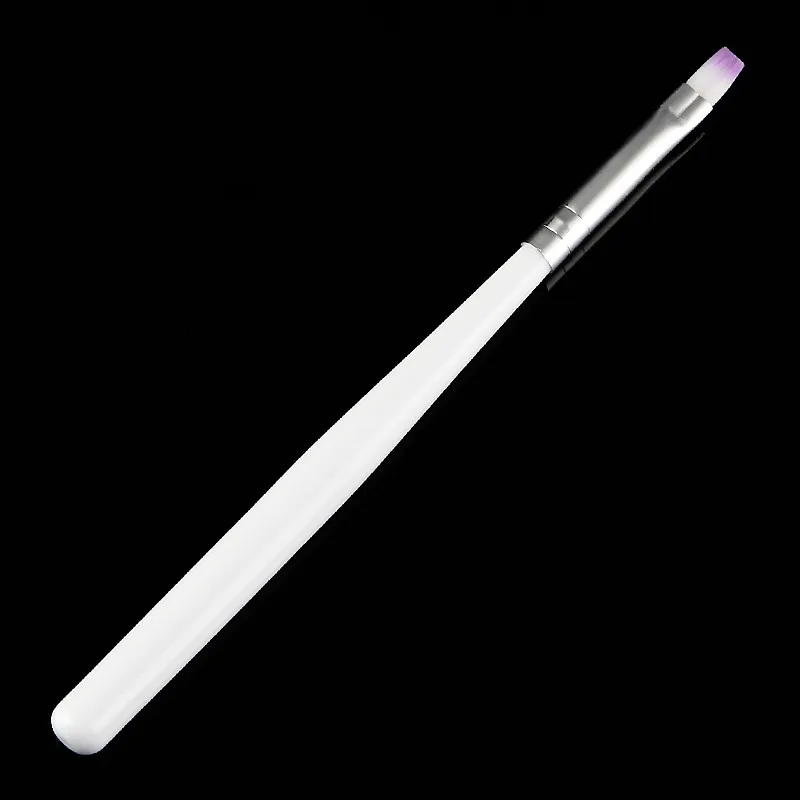 1 шт., новинка,, 13 см, УФ-гель для рисования, кисть для рисования, ручка для дизайна ногтей, кисти для маникюра, инструмент «сделай сам», градиентный фиолетовый цвет, кисть, белая ручка