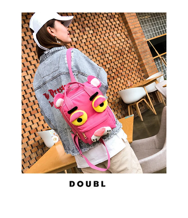 3 шт./компл. Розовая пантера школьные рюкзаки для девочек-подростков школьные сумки студенческие прекрасный холст милые школьные сумки bolsas