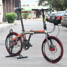 JAVA FIT Aluminium Adult Folding Bike 20 451 Wheel 18 Speed Disc Brake Foldable Uniex High