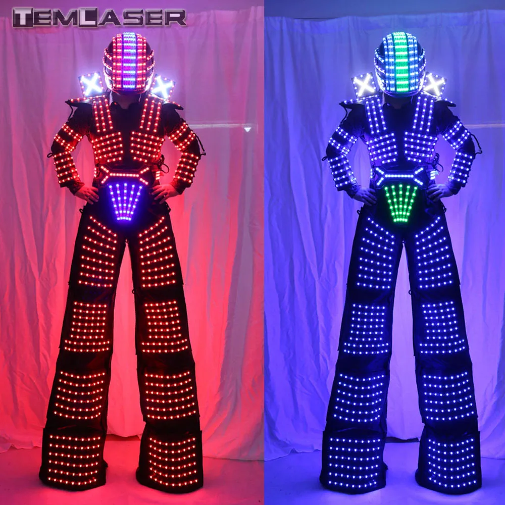 

LED Robot Costume LED Clothing Light suits Robot suits Kryoman robot david guetta robot Size/ color customized