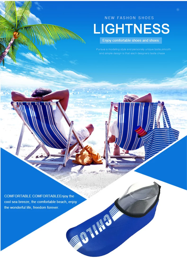 1 (4)Antiskid Men Beach Shoes Women Outdoor Swimming Shoes Adult Aqua Flat Soft Seaside Shoes Non-slip Walking Couple Yoga Shoes