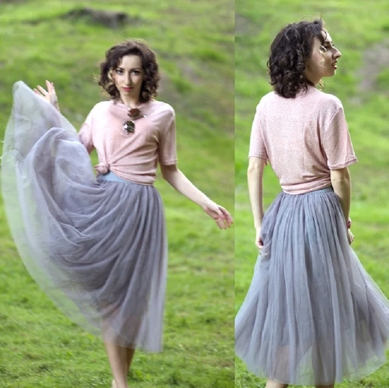 Модная летняя фатиновая юбка вуаль Пышная юбка-пачка для женщин Длинная юбка лолита женские юбки юбка длинная