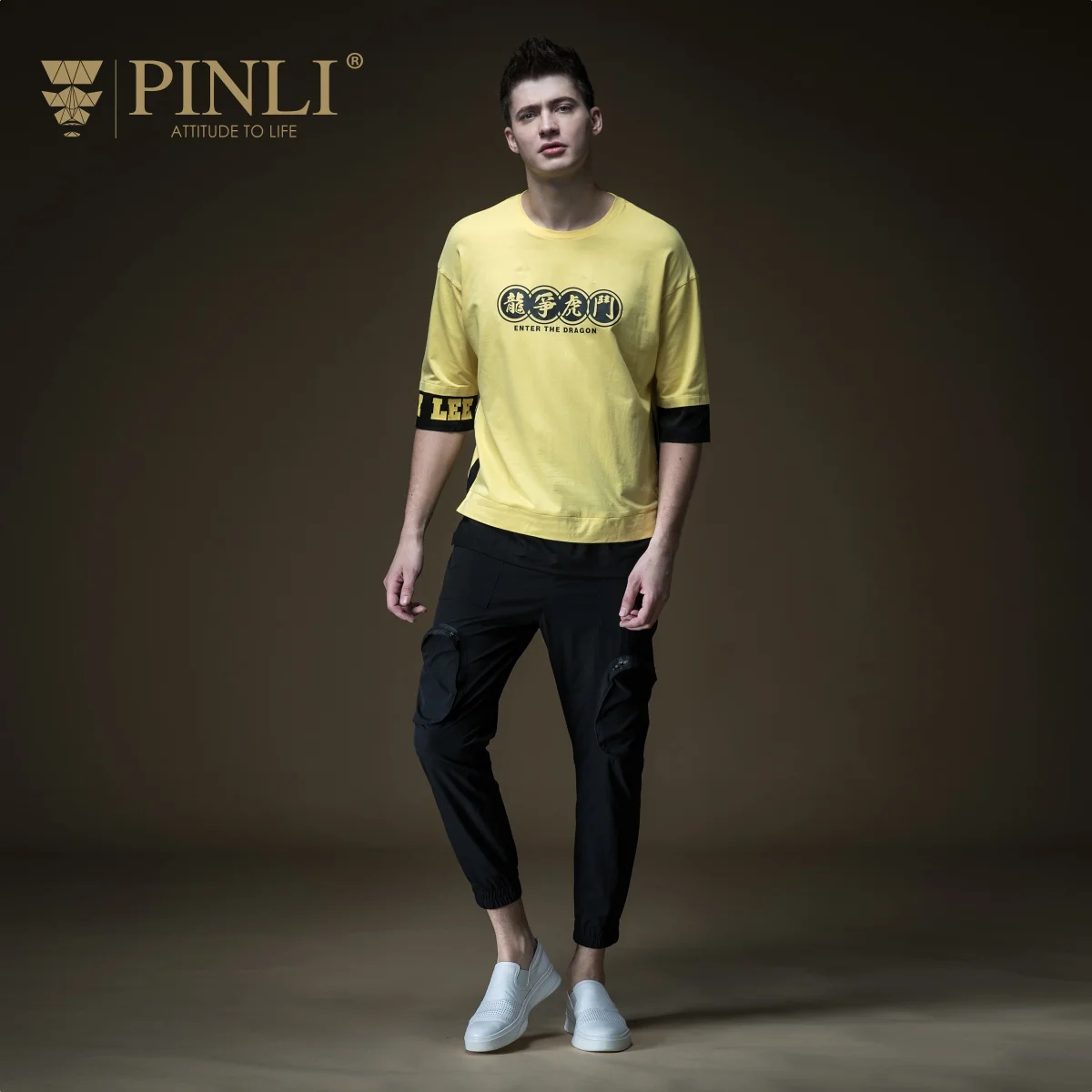 Undertale Linkin Park Pinli Повседневная летняя коллекция года, новая мужская футболка с круглым вырезом и рукавами, топ с принтом, короткая футболка Tide B192711651