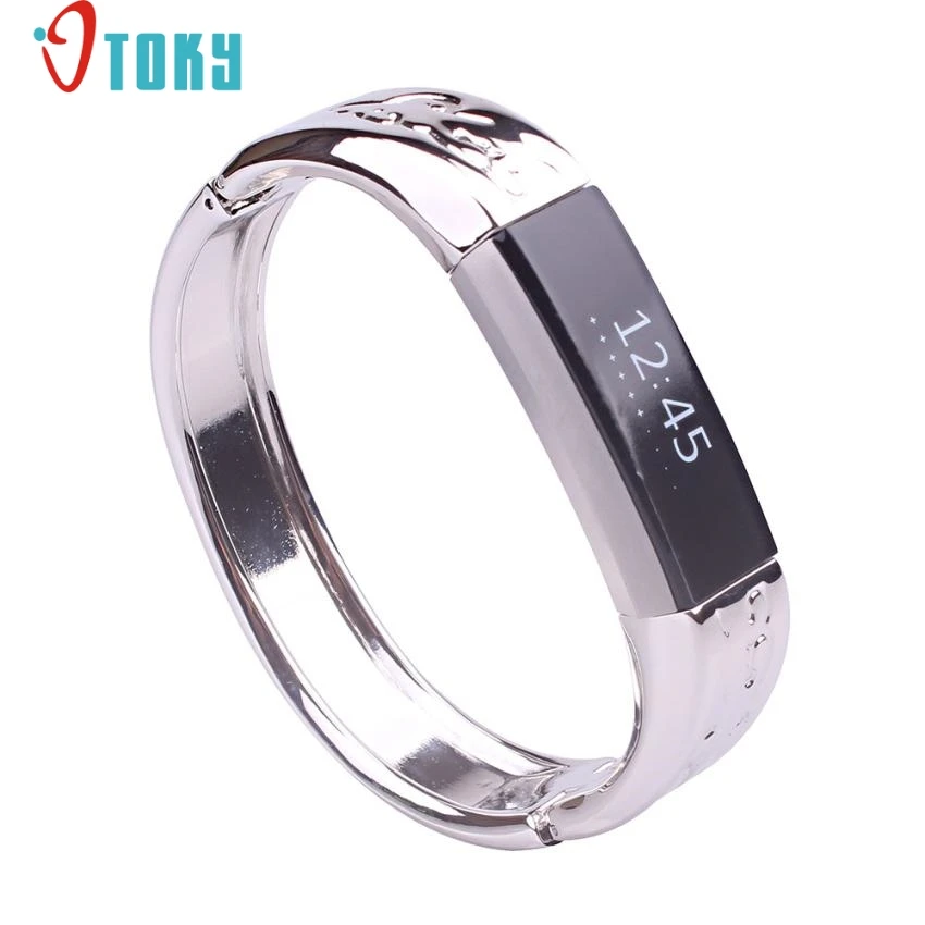 

OTOKY Hot Unique Genuine Stainless MetalBand Strap Bracelet Bangle For Fitbit Alta Bracelet strap relogio watchband Dropship F45