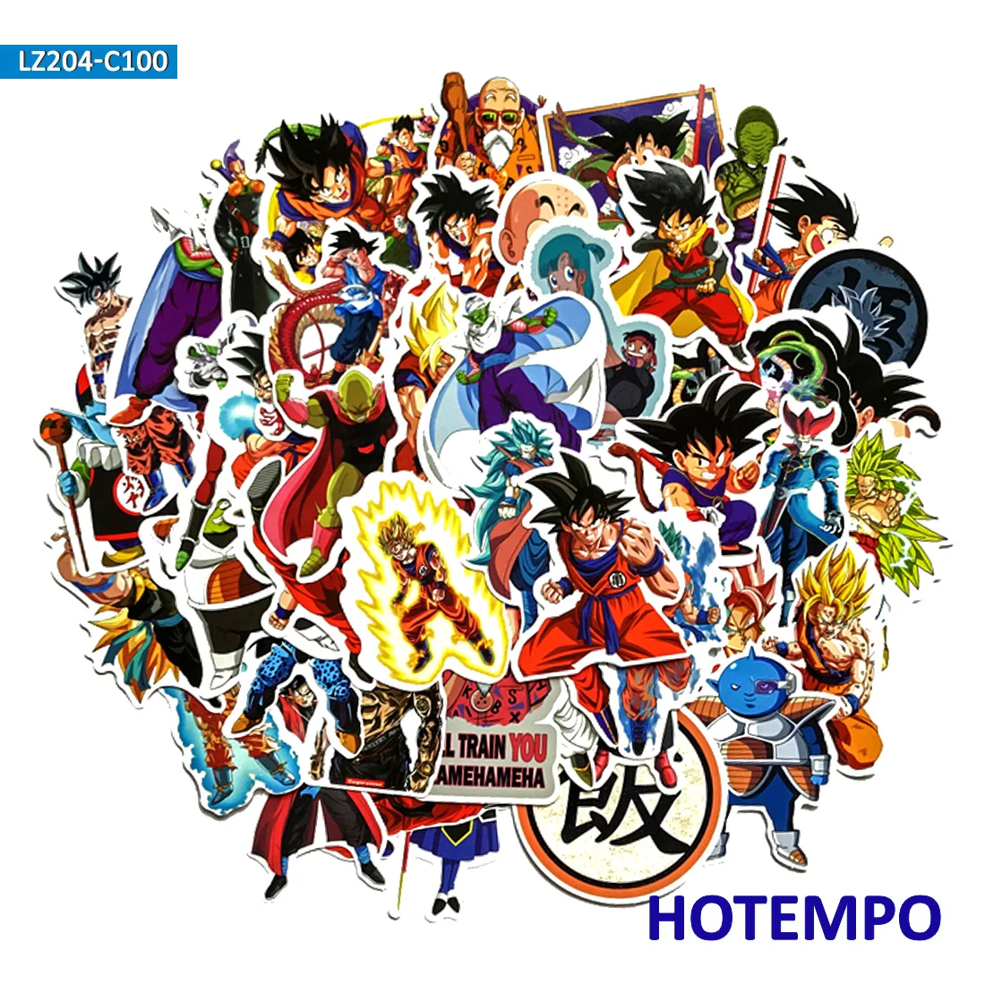 100pcs Not repeat Dragon Ball Sticker Goku for Mobile Phone Laptop Luggage Skateboard Fixed Gear Bike Guitar Case Decal Stickers 100pcs Not repeat Dragon Ball Sticker Goku for Mobile Phone Laptop Luggage Skateboard Fixed Gear Bike Guitar Case Decal Stickers