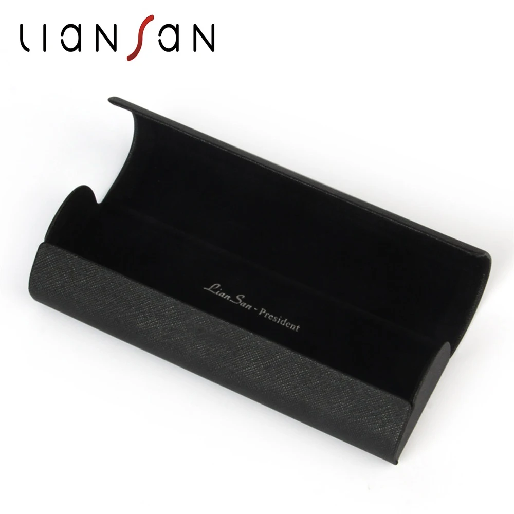 

LianSan Fashion Glasses Case Box Case Hard Women Cute Men Black Luxury Brand Designer With Cloth Rag Fashion