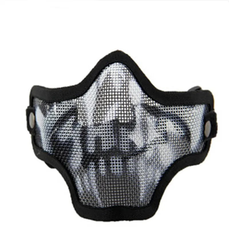 

Outdoor Tactical Hunting Metal Wire Half Face CS Mask Mesh Airsoft Mask Paintball Resistant Halloween Party Cosplay Horror Mask