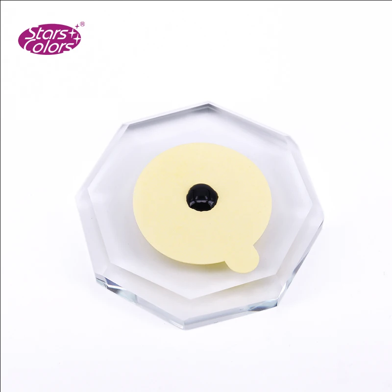 

New Individual False lash Extension Octagon Crystal Adhesive Glue Pallet Makeup Glue Tools