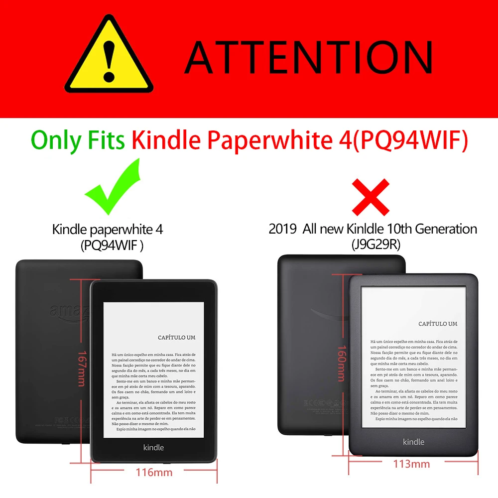 Умный чехол для Amazon Kindle Paperwhite 4 E reader 2018 10 PQ94WIF электронной книги + подарки|Чехлы