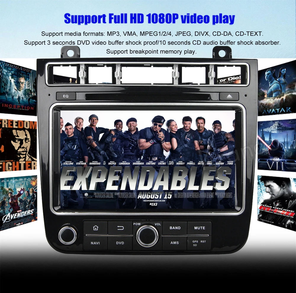 Clearance Krando 8" Android 8.0 car navigation multimedia system DVD player GPS for VW touareg 2015 2016 1017 audio radio 3G DAB bluetooth 8