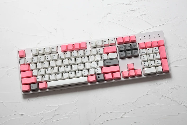 Taihao abs двойные брелки для diy игровой механической клавиатуры цвет розовый wihte зеленый серый для 87 tkl 104 ansi