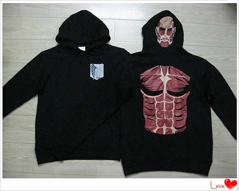 

2018 Attack On Titan Muscle Man hoodie hoody top S size