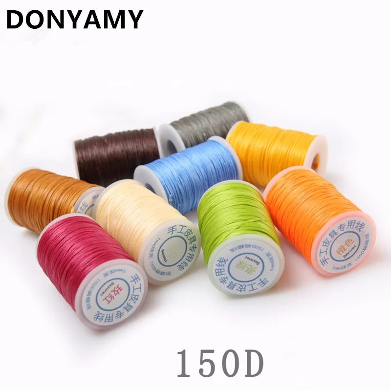 

1pcs 65M 1mm DIY Handmade Leather Craft Special Line Sewing Flat Wax Flat Lines Waxed Thread Leather Handicraft Tool Stitching