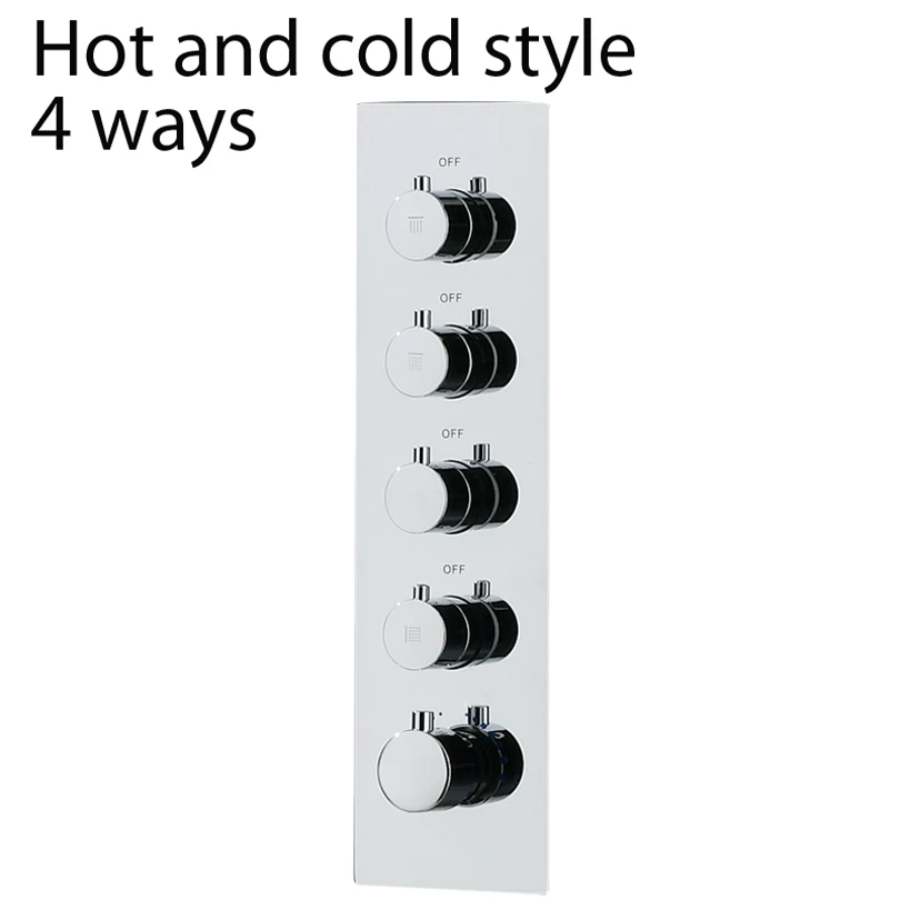  Large Water Flow Wall Mounted 2~4 Ways Thermostatic Hot And Cold Mixers 2~4 Ways Bathroom Shower Fa