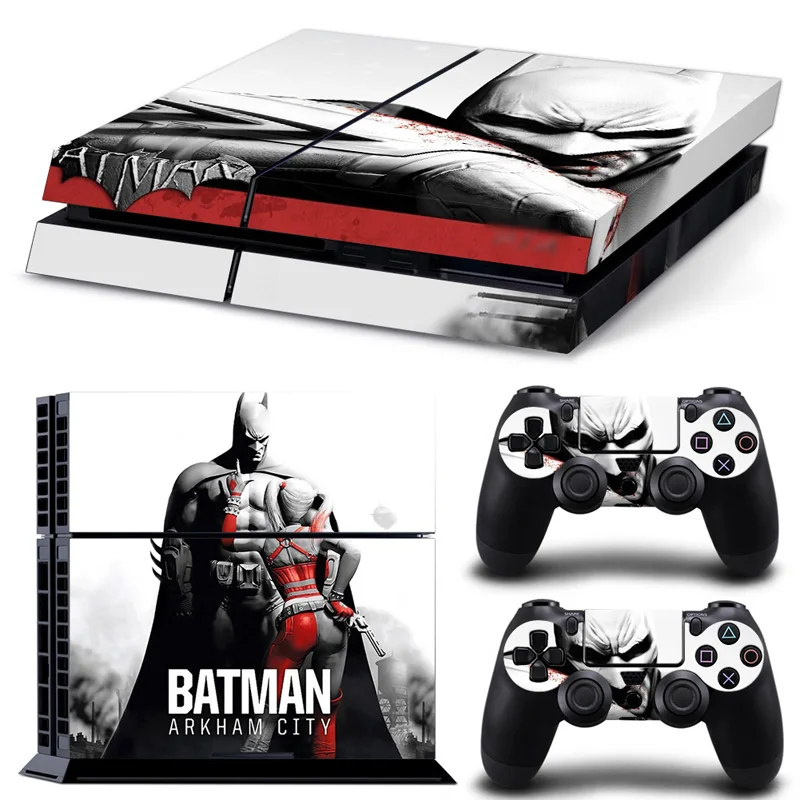 

FOR PS4 skin Batman arkham city vinyl decal cover for Sony playstation 4 n two controllers TN-P4-1230