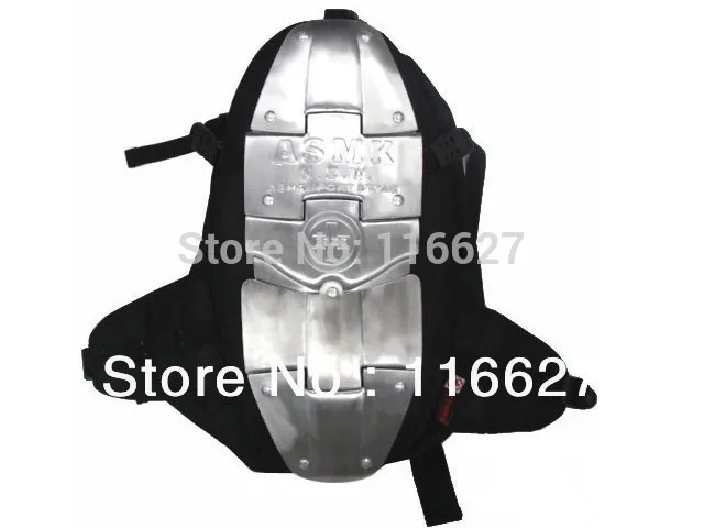 

Freeshipping ALUMINUM ARMOR MOTORCYCLE BACKPACK BAG BACK SPINE PROTECTOR SPORT BIKE DUALSPORT